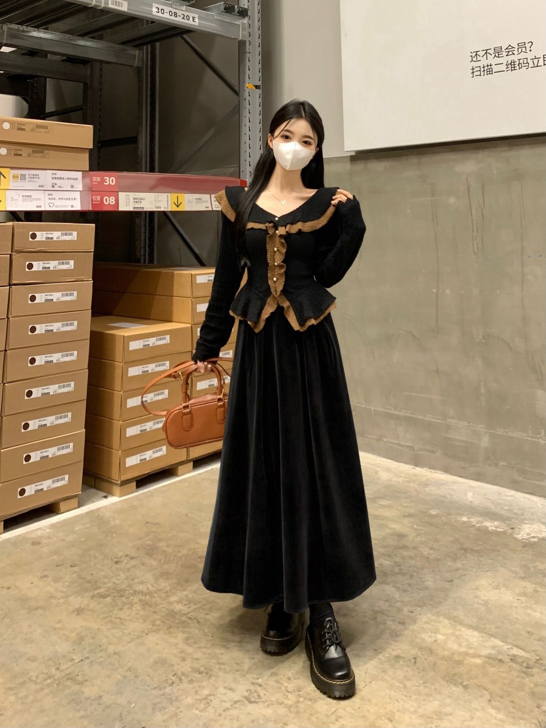 微胖大碼美拉德今年流行漂亮套裝法式襯衫半身裙高級感時髦兩件套