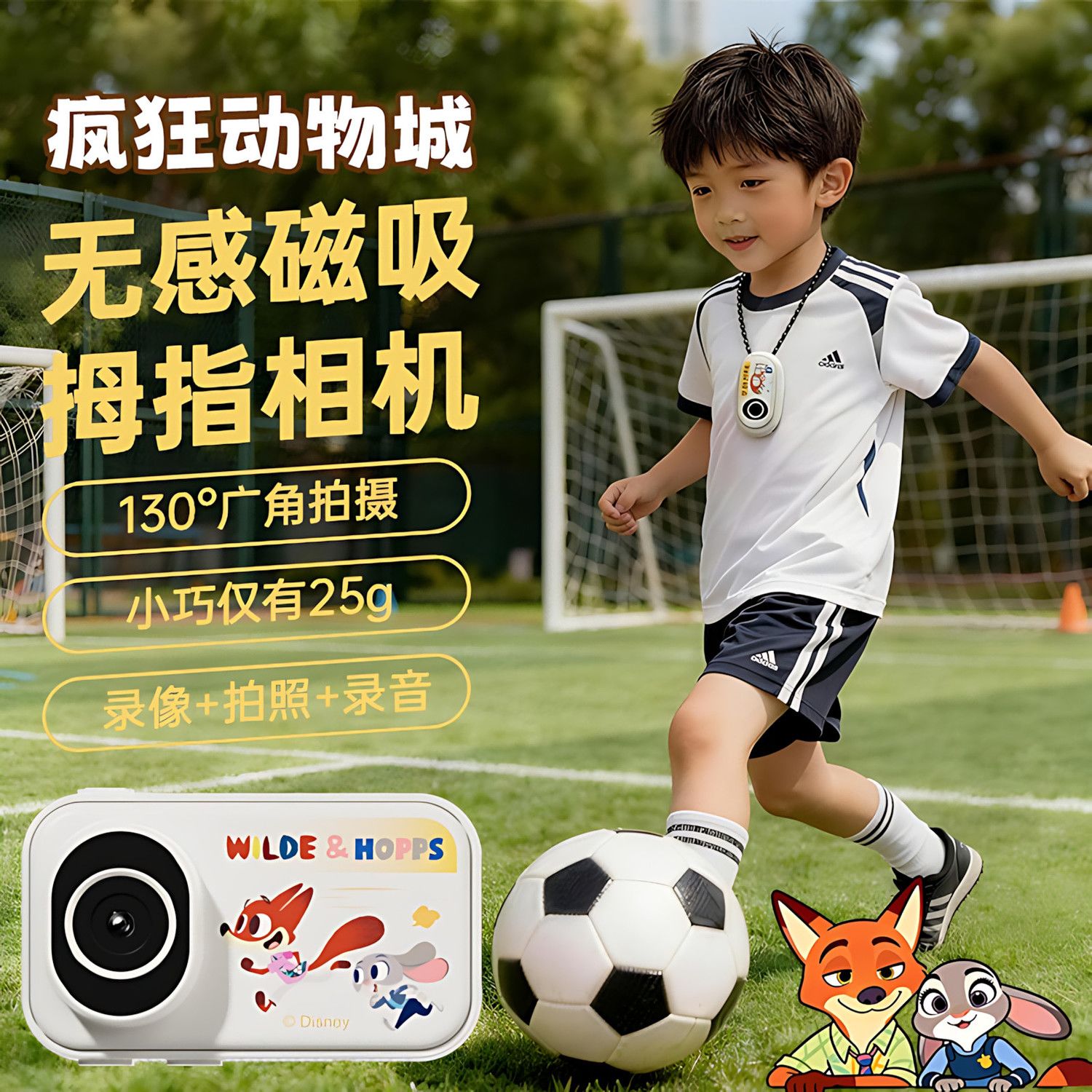 迪士尼疯狂动物城朱迪拇指相机VLog磁吸户外骑行运动送女生礼品