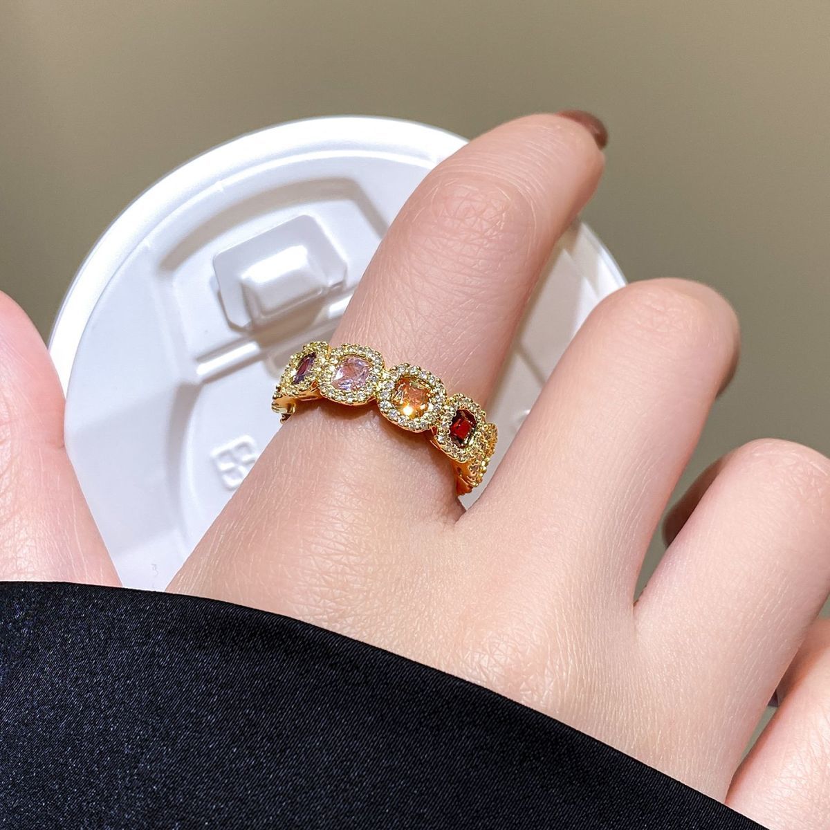 Color Sugar Cube Open Ring detail image 17