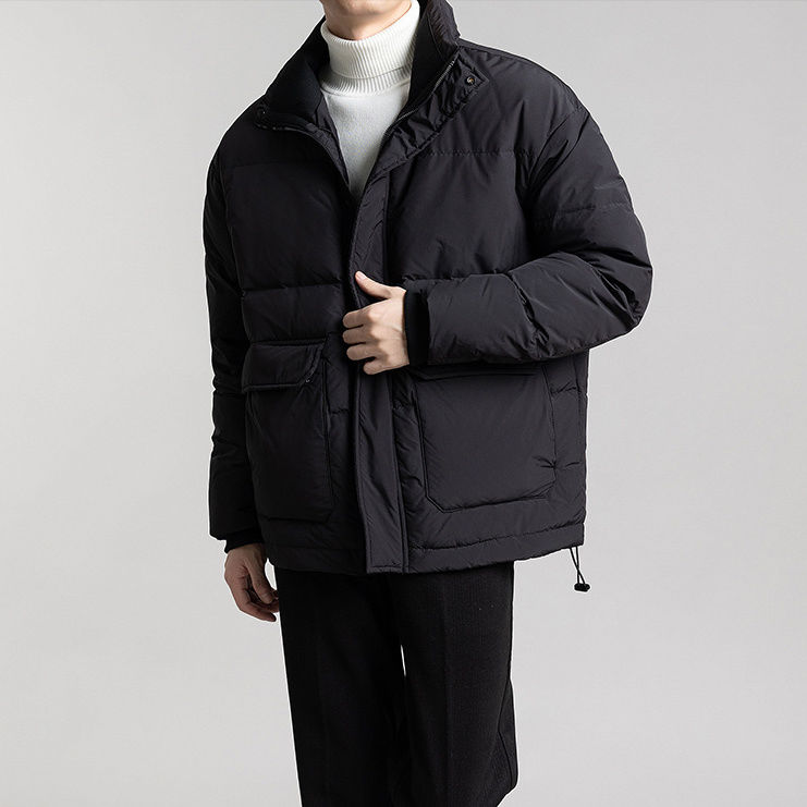 加厚棉衣男2023冬季韩版轻熟风男装休闲加厚保暖立领工装夹克外套