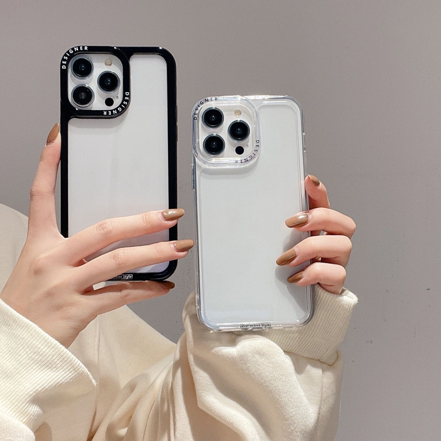 Instagram Wind 15promax Transparent Phone Case iPhone 14 Color Border 13promax Notch_voghion.com