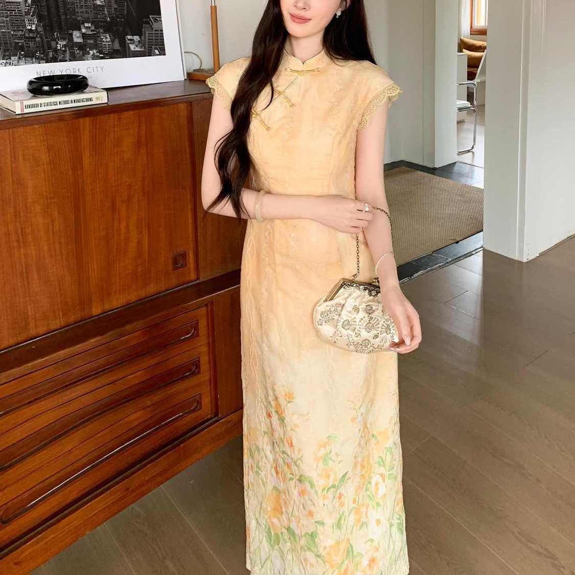 【预售15天】MOOUNCUNS/莫纯2026夏季新中式改良旗袍高级感刺绣日常好看连衣裙