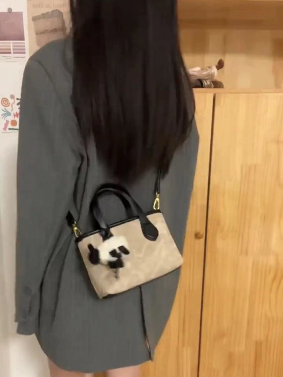 高級感水桶包女2023秋冬新款時尚百搭手提單肩包斜挎包潮流托特包