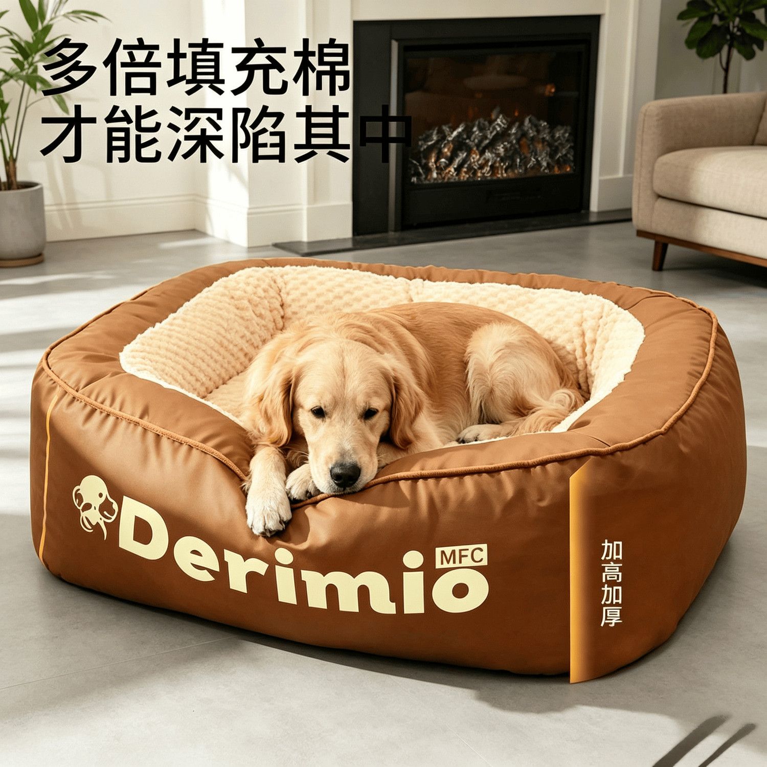 狗窝四季通用加高可拆洗大中小型犬猫ins风狗床宠物窝可拆卸防水