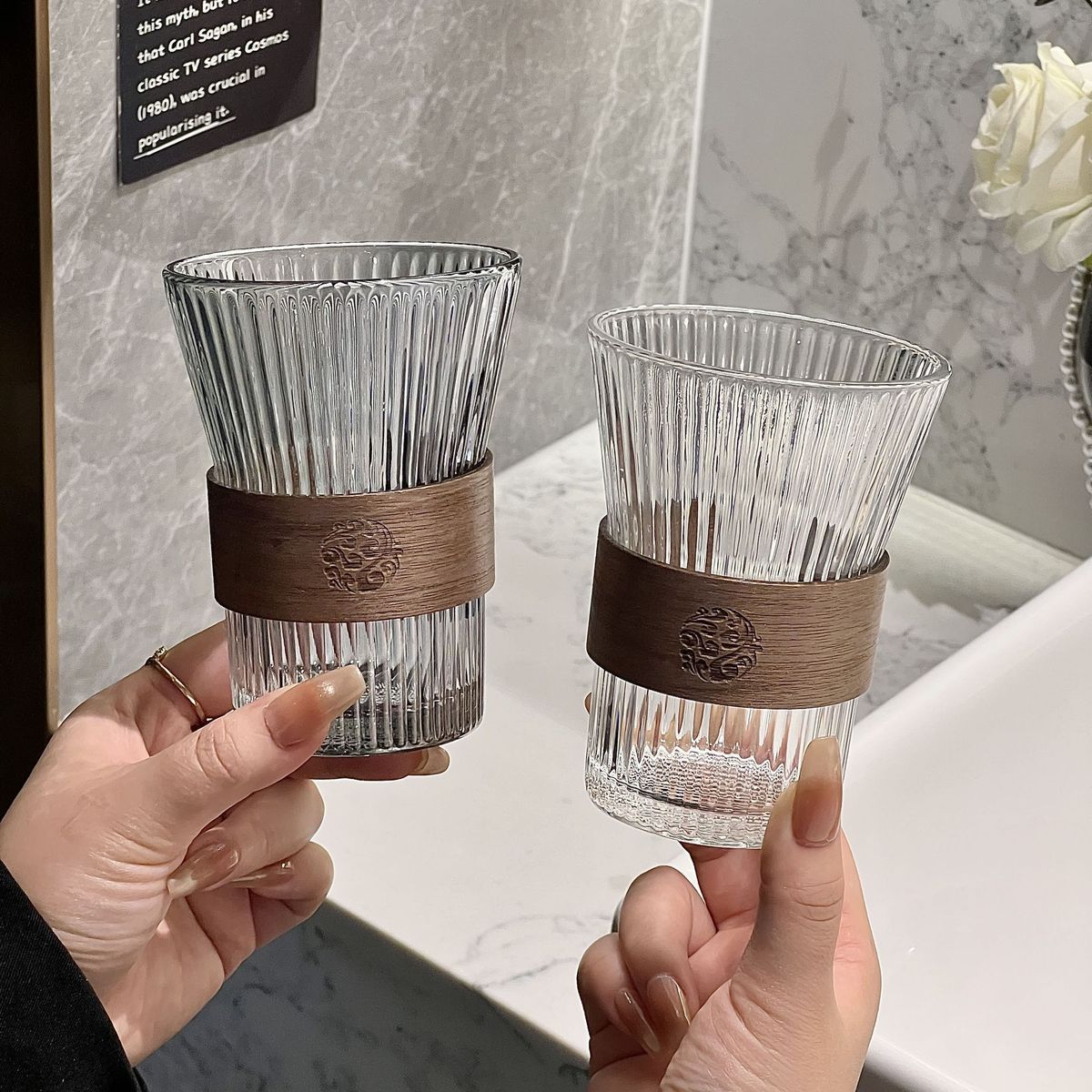 Spazzolino da denti in stile antico di lusso leggero, spazzolino da denti per il bagno, set di contenitori di alta qualità, bicchiere per collutorio, spazzolino da denti_voghion.com