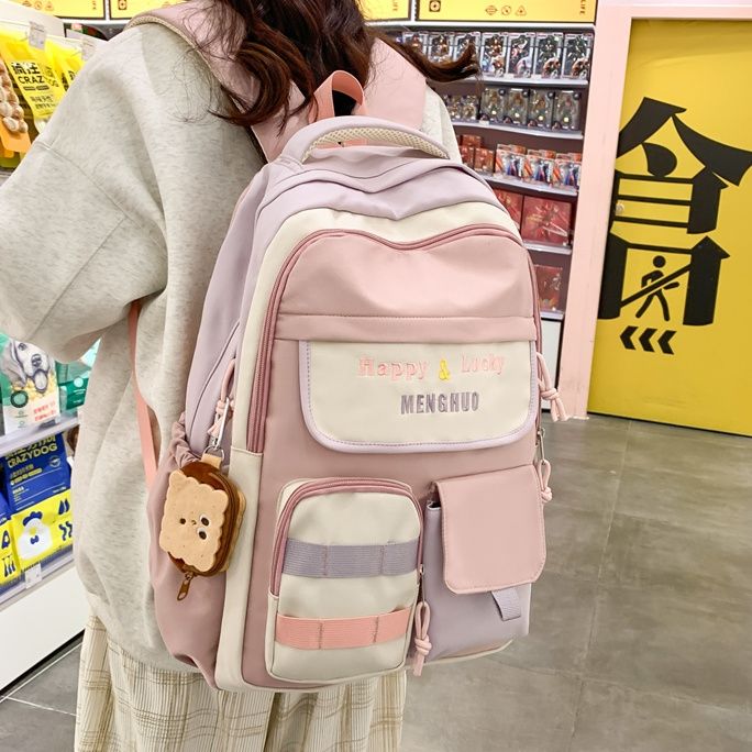 書包小學生簡約大容量可愛高顏值背包ins日系高中初中生雙肩包