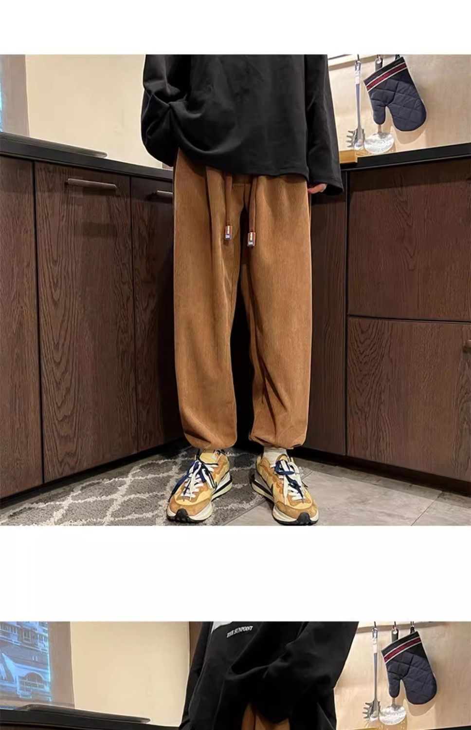 Herren Cordhose Gefüttert Gerade Geschnittene Freizeithose Warm_voghion.com