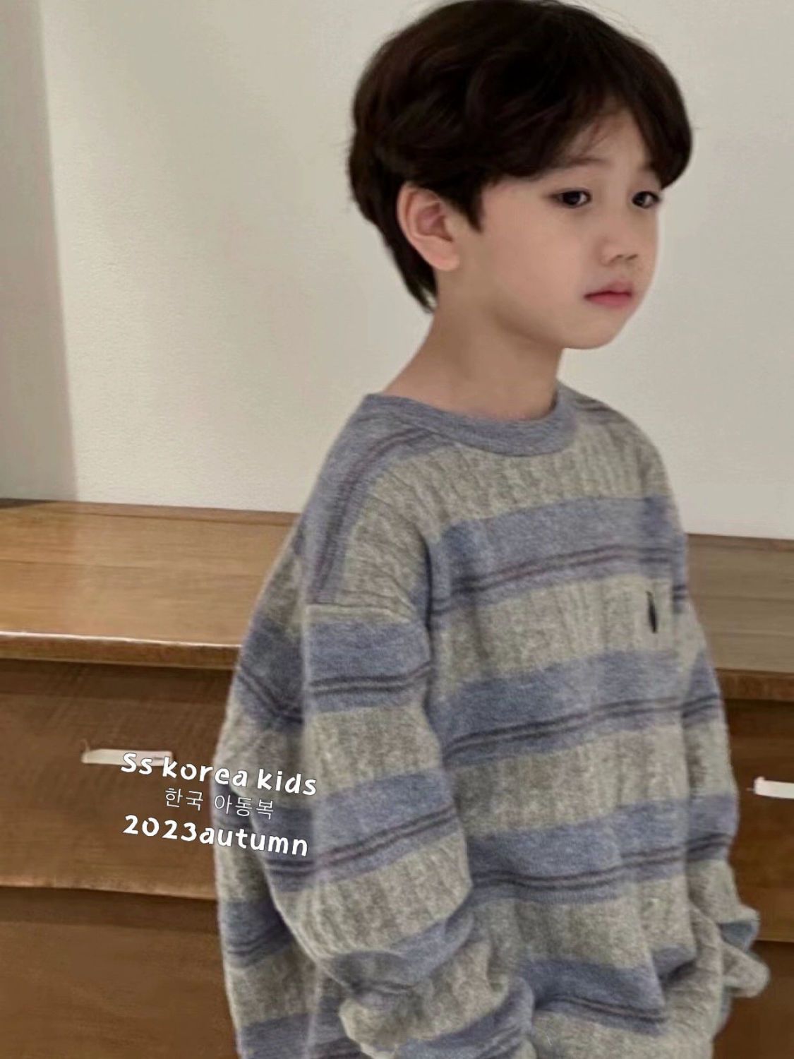 韓國童裝男童中大童毛衣秋冬新款加絨加厚兒童針織衫中大童女童潮