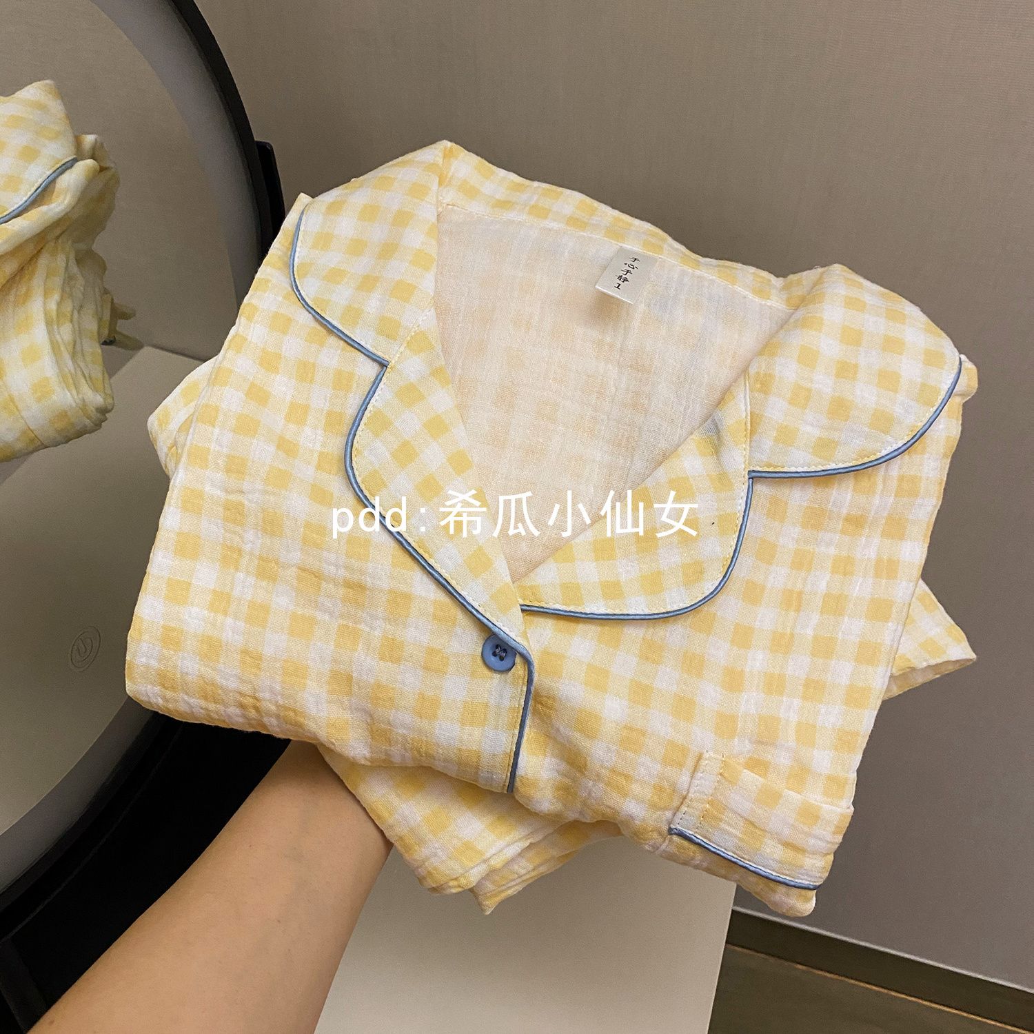 Ins style sweet and simple plaid pajamas for women in spring, autumn and winter new long-sleeved students can wear home clothes suits