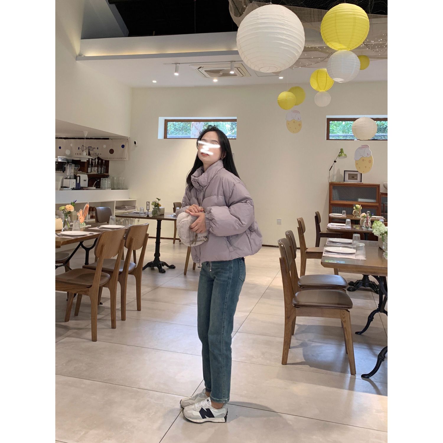 小個子寬鬆短款棉服女立領麵包服外套冬季設計感下擺抽繩保暖棉衣