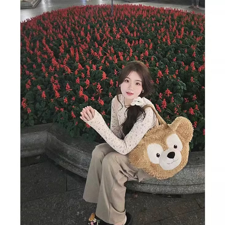 韓系復古碎花德絨打底衫女秋冬內搭修身顯瘦百搭正肩長袖t恤上衣