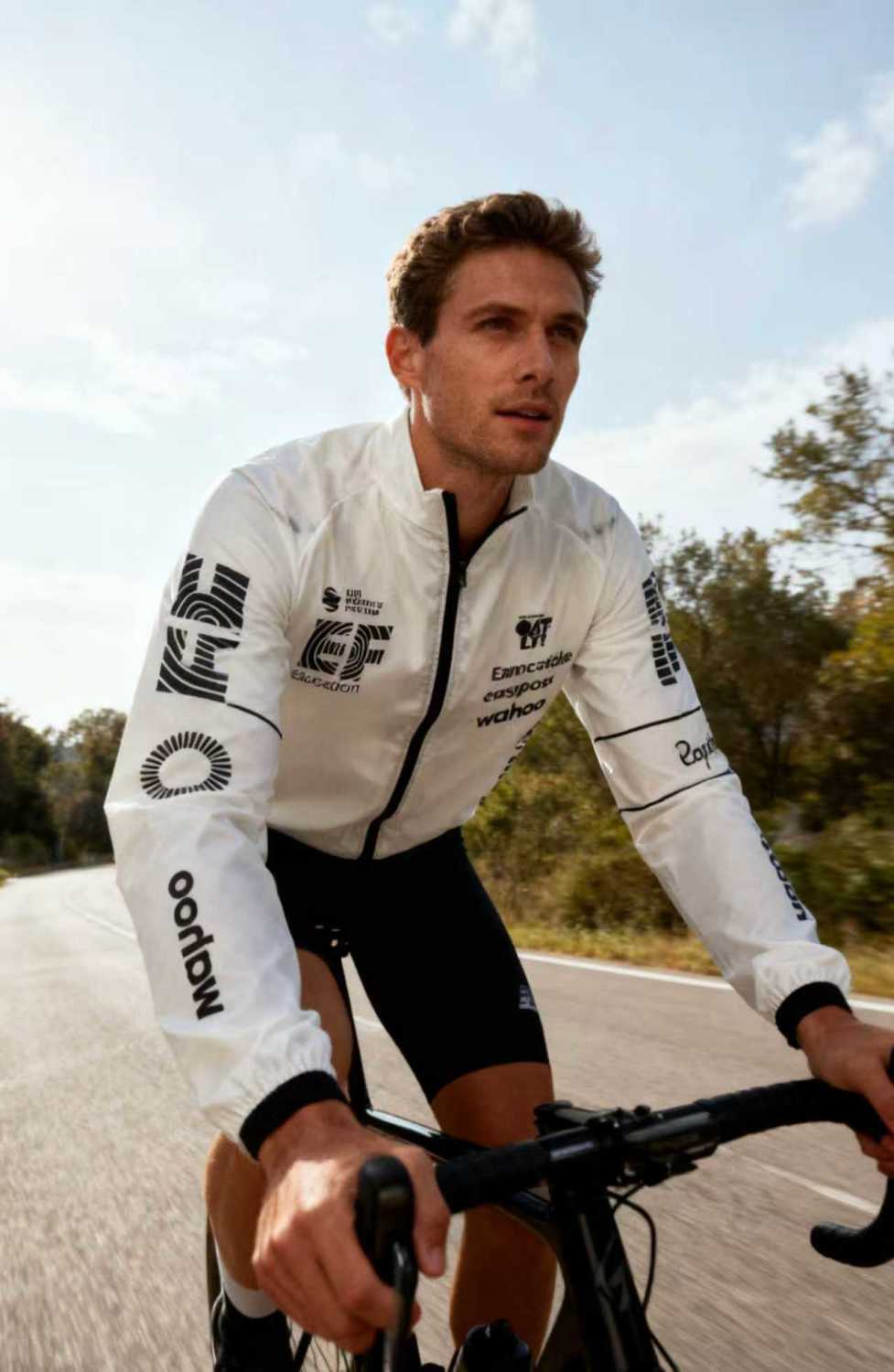 Lätt vindjacka cykeltröja med lång ärm för damer och herrar_voghion.com