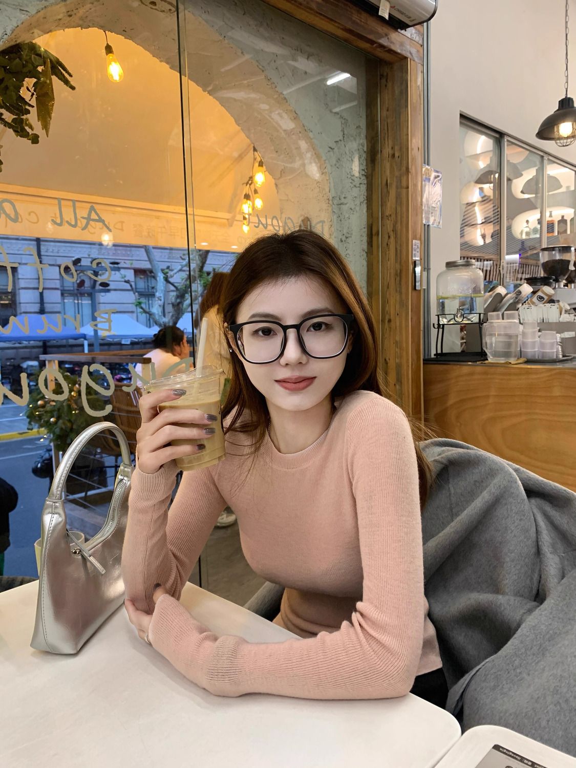 新款粉色針織保暖打底衫女春秋季修身顯瘦內搭外穿百搭長袖上衣
