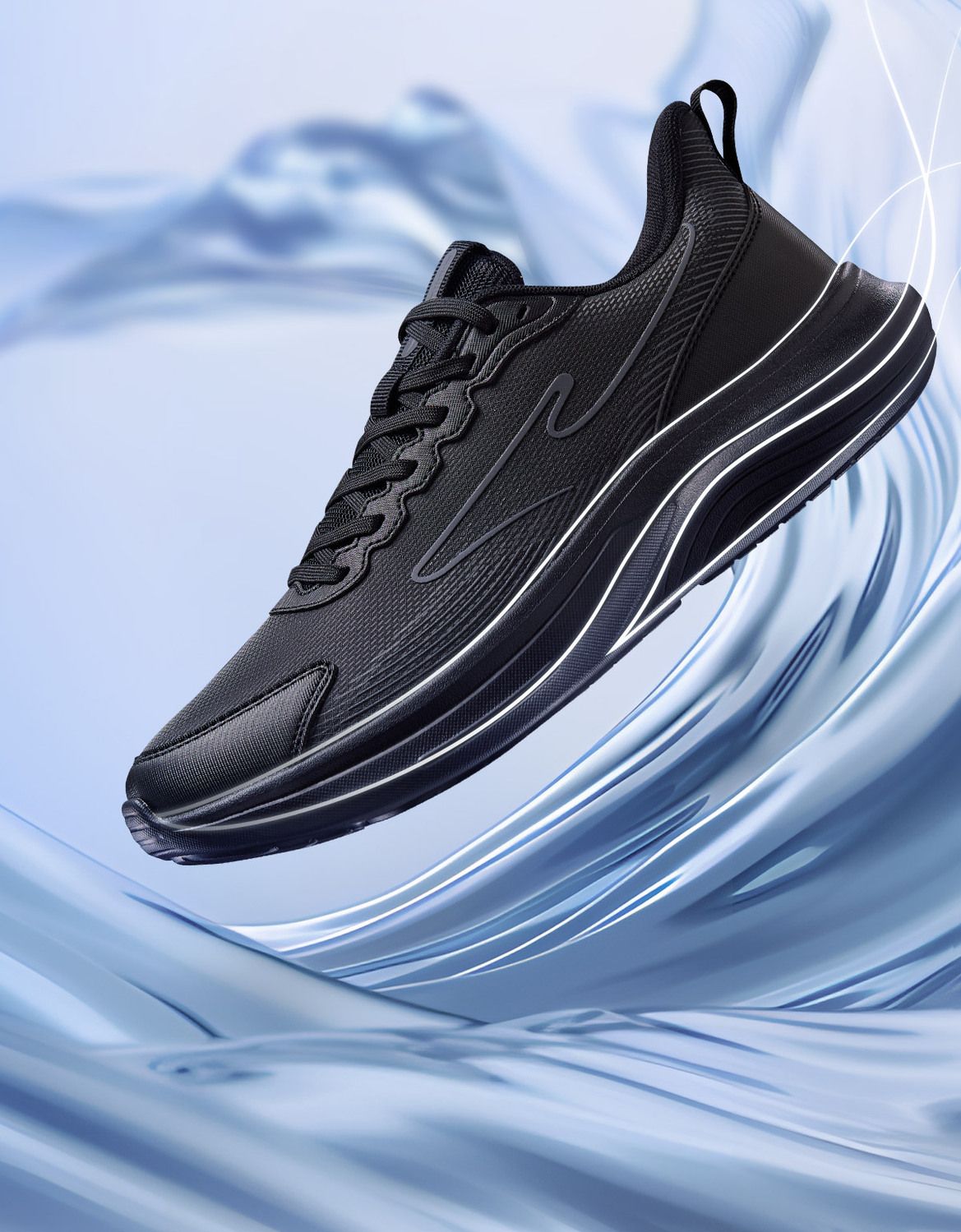 Hongxing Erke Yunyi pour hommes, chaussures de course imperméables, légères et rebondissantes avec semelle souple_voghion.com