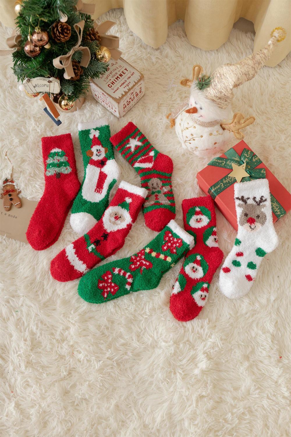 Cute Christmas socks, comfortable, warm, thick, and plush, full of festive atmosphere. Wishing you a happy Christmas_voghion.com