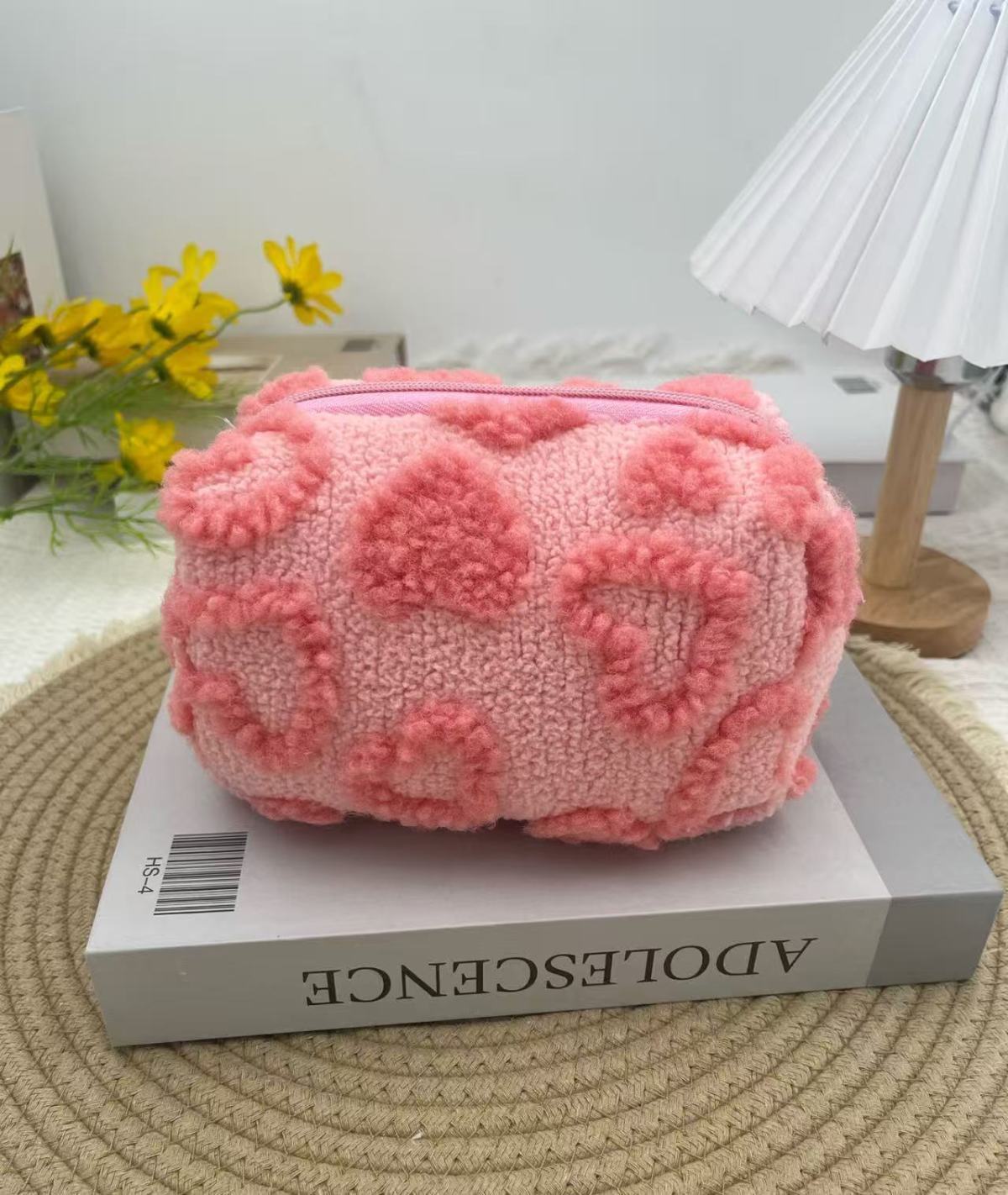 Pochette per trucchi in peluche - stile polaroid per viaggio_voghion.com