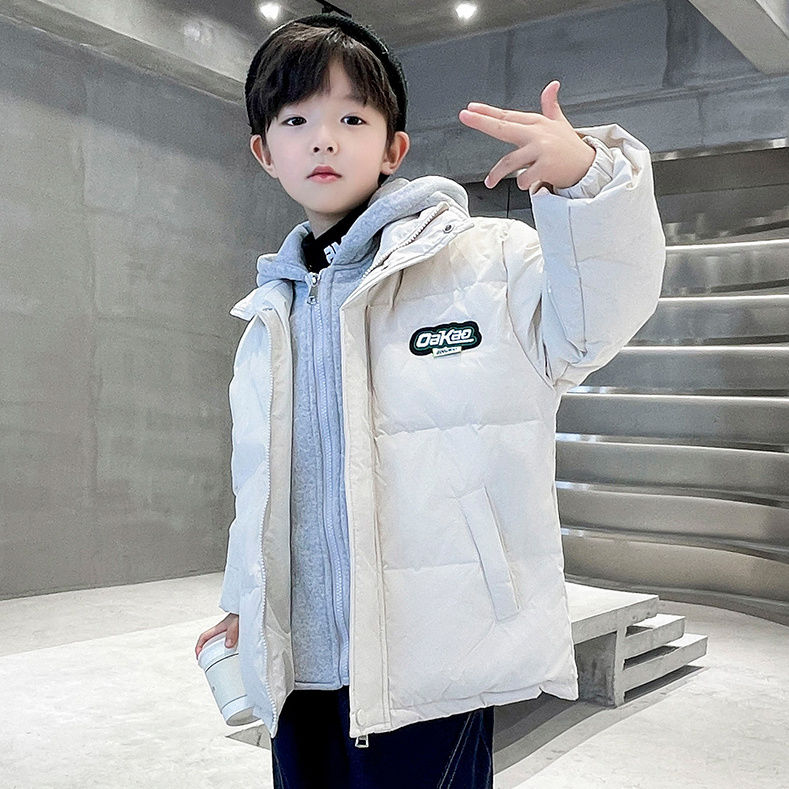 Boys' Down Jacket  New Style Fashionable Brand Children's Clothing Medium and Large Boys' Winter Clothes Children's Winter Thickened Jackets