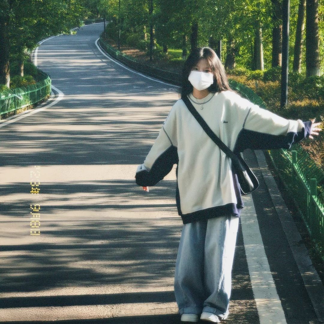 美拉德闊腿牛仔褲女新款ins小個子高腰直筒寬鬆顯瘦百搭拖地褲潮