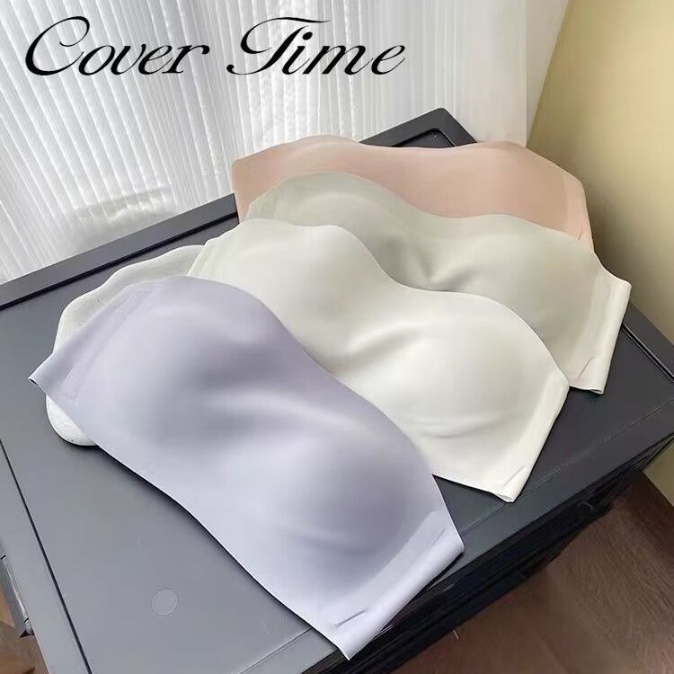 COVER TIME无肩带内衣女外穿薄款聚拢小胸防滑收副乳无痕隐形抹胸