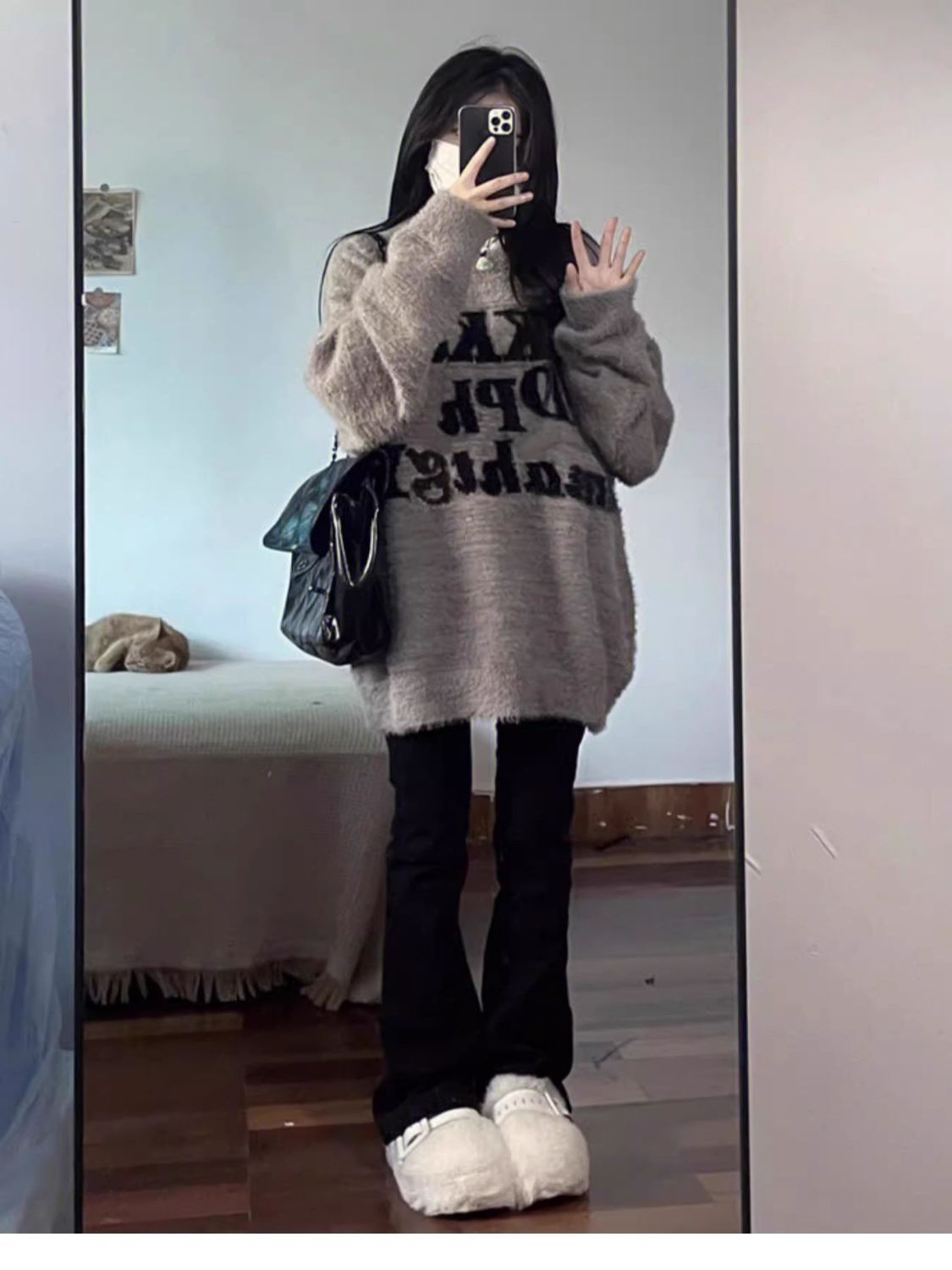 水貂絨毛衣女小個子秋冬加厚高級感寬鬆慵懶風軟糯奶fufu針織外套
