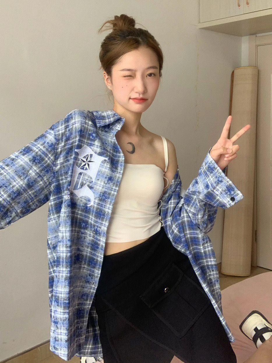 秋季女裝復古格子襯衫女長袖早秋外套胖mm大碼寬鬆襯衣上衣女洋氣
