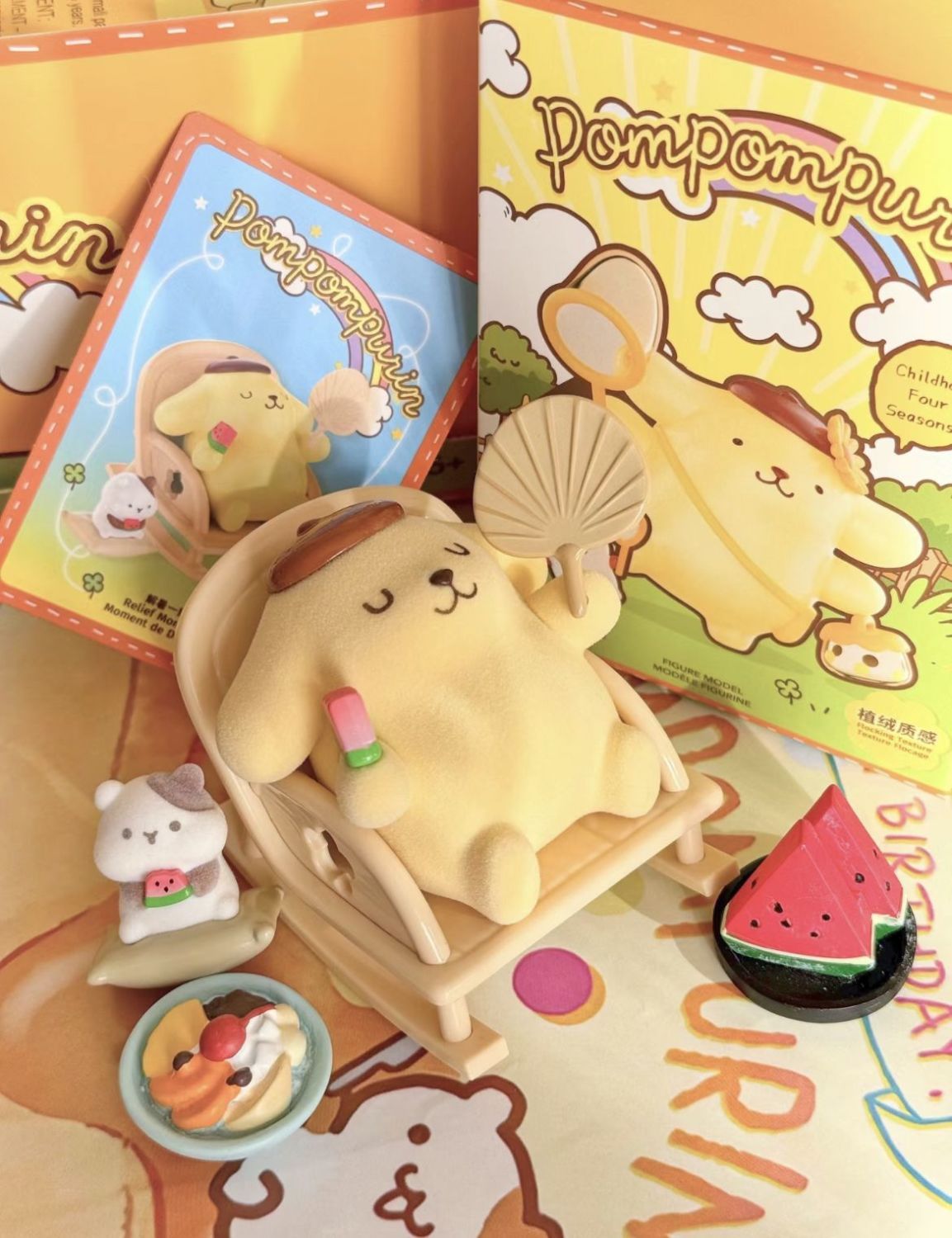 Sanrio Pompompurin Childhood Four Seasons Series Blind Box Figures