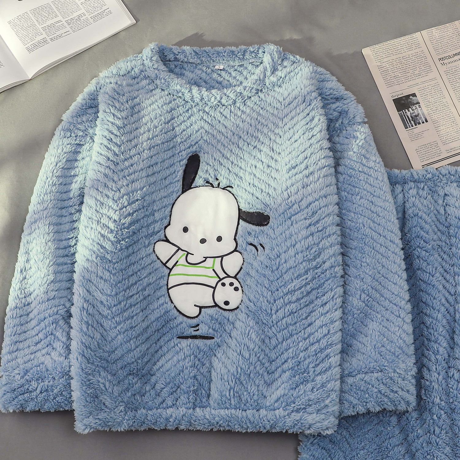 冬季加厚法蘭絨珊瑚絨睡衣女秋冬女月子服套裝坐月子學生家居服女