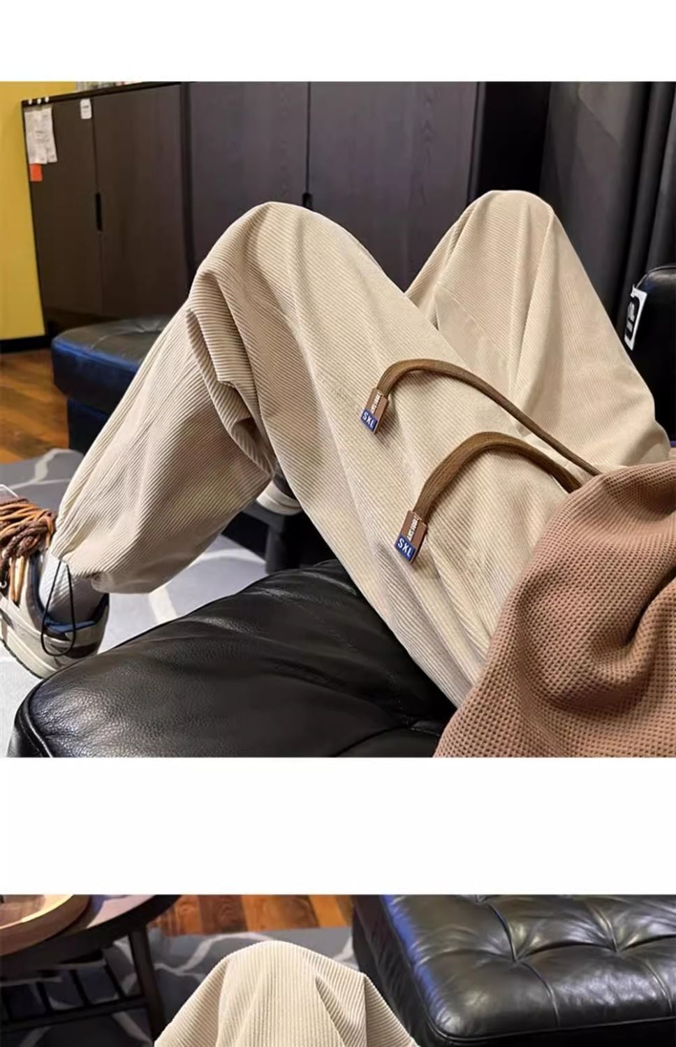 Herren Cordhose Gefüttert Gerade Geschnittene Freizeithose Warm_voghion.com
