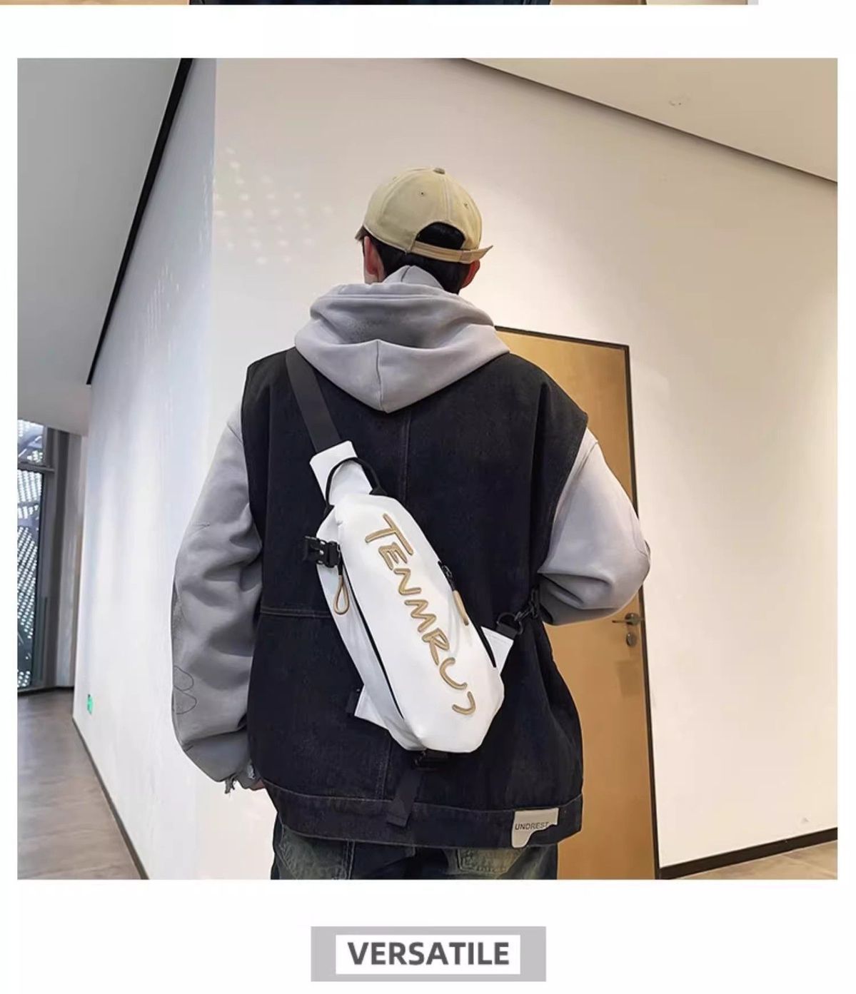 Sac bandoulière imperméable avec sangle ajustable pour voyage_voghion.com