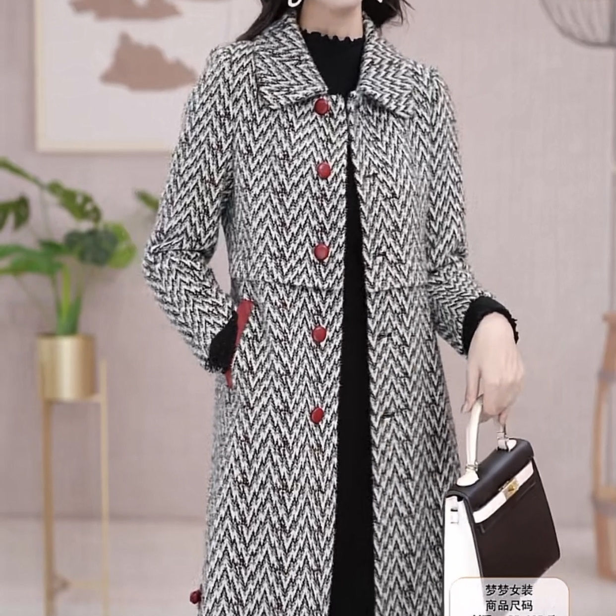 高檔雪晶絨外套女中長款2023新款秋冬時尚加厚闊太太洋氣輕奢大衣