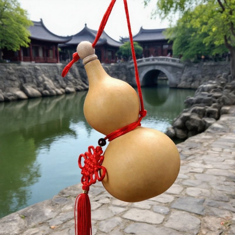开口葫芦挂件大摆件门对门家居平安玄关客厅卧室空心带籽小号 图片 6