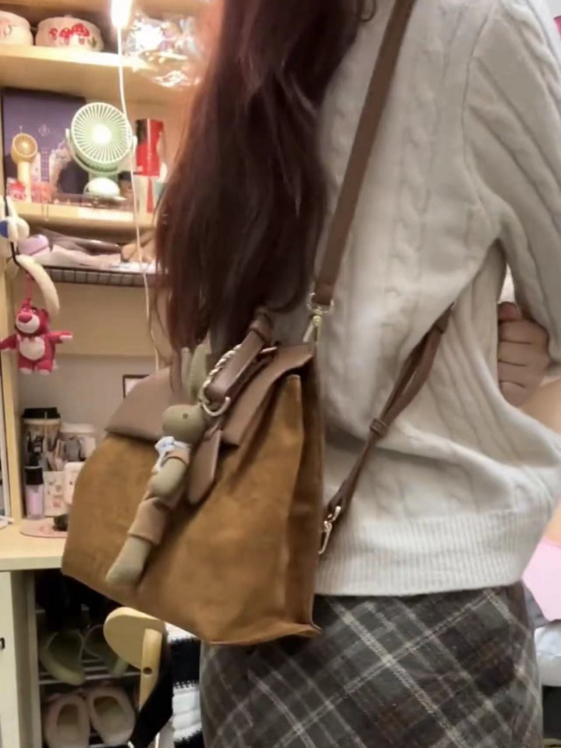 大容量包包2023新款磨砂復古雙肩包女手提書包休閒百搭高級感背包