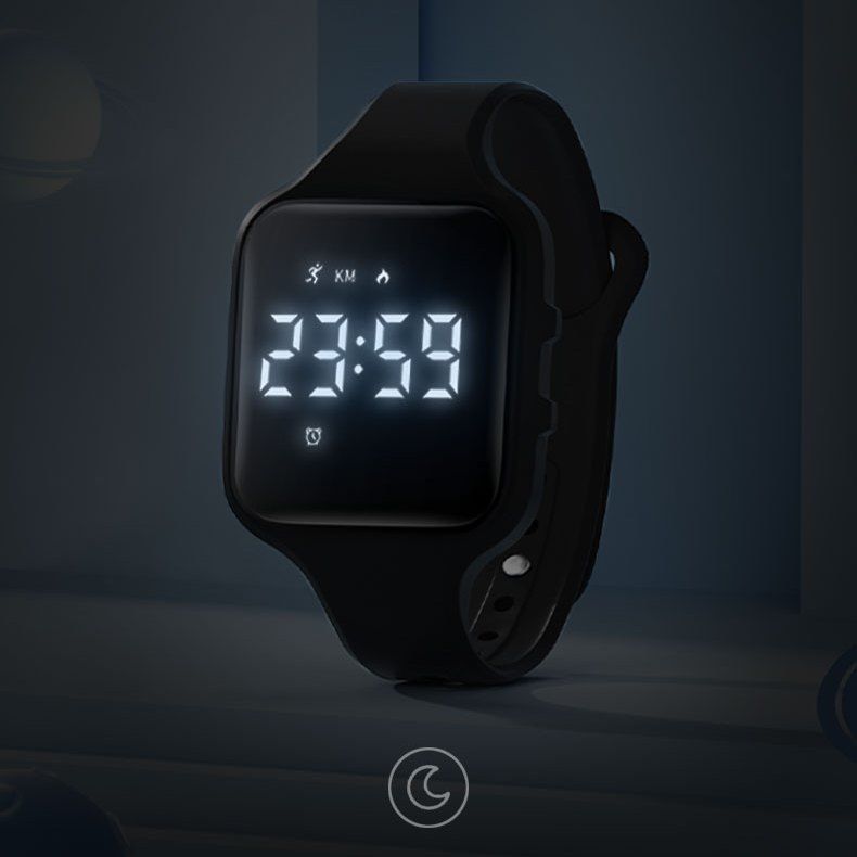 Smart Female Students Korean Version Simple Junior High School Bracelet Sports Waterproof Luminous Vibration Alarm Clock_voghion.com