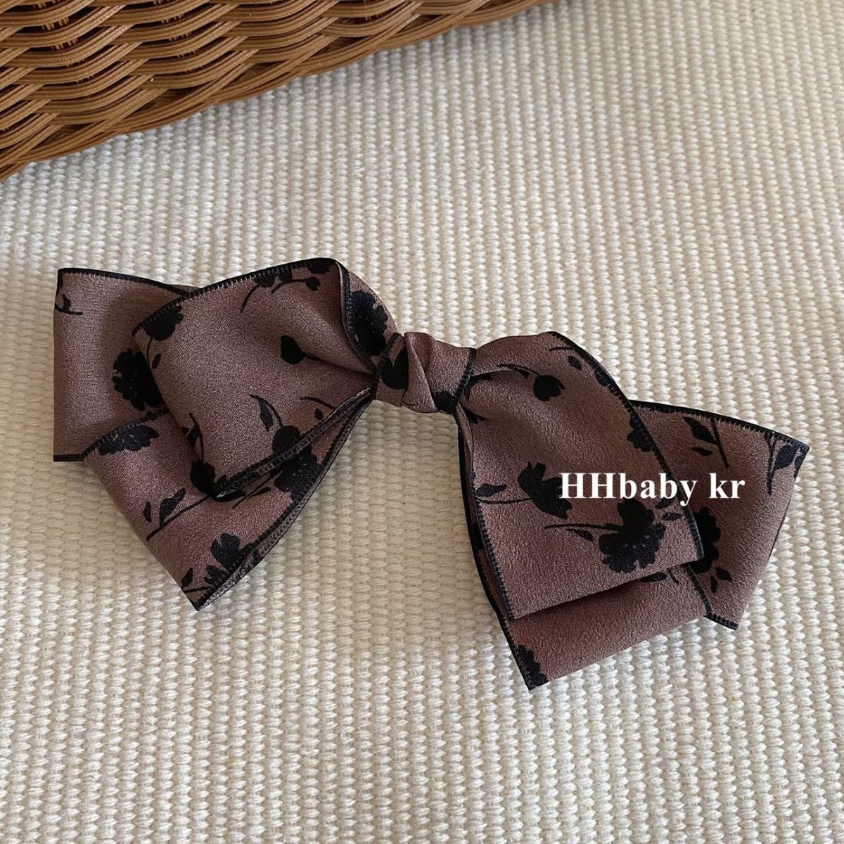 Fermaglio capelli stile francese con fiocco floreale_voghion.com
