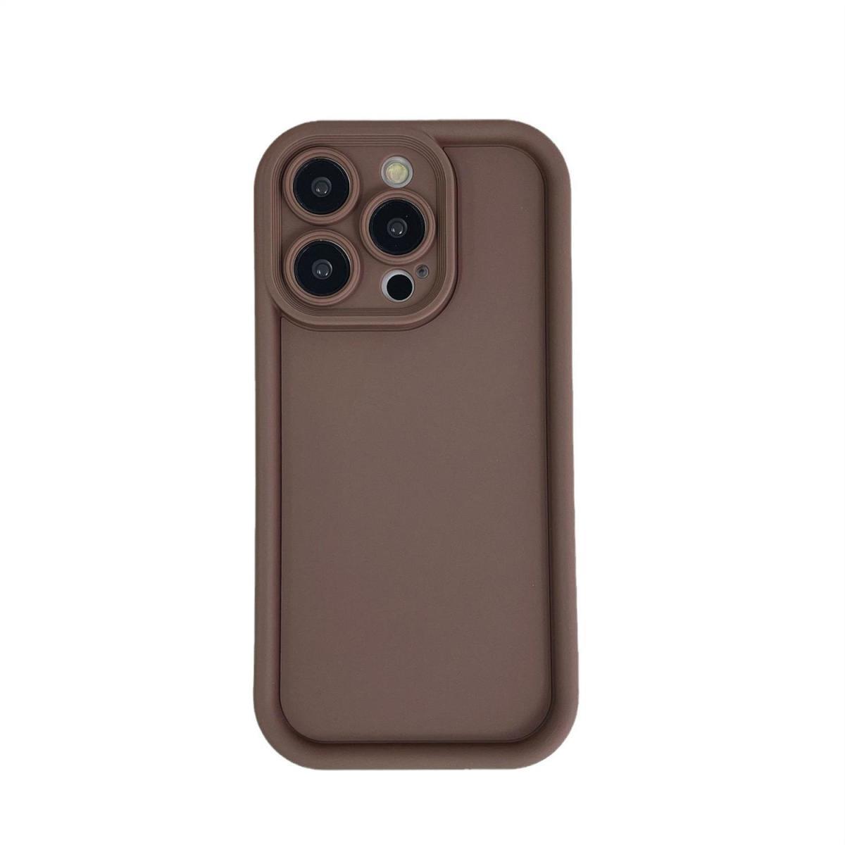 Ensfarget silikondeksel med perforerte diamanter som passer til iPhone 15 Promax 14/XS/13_voghion.com