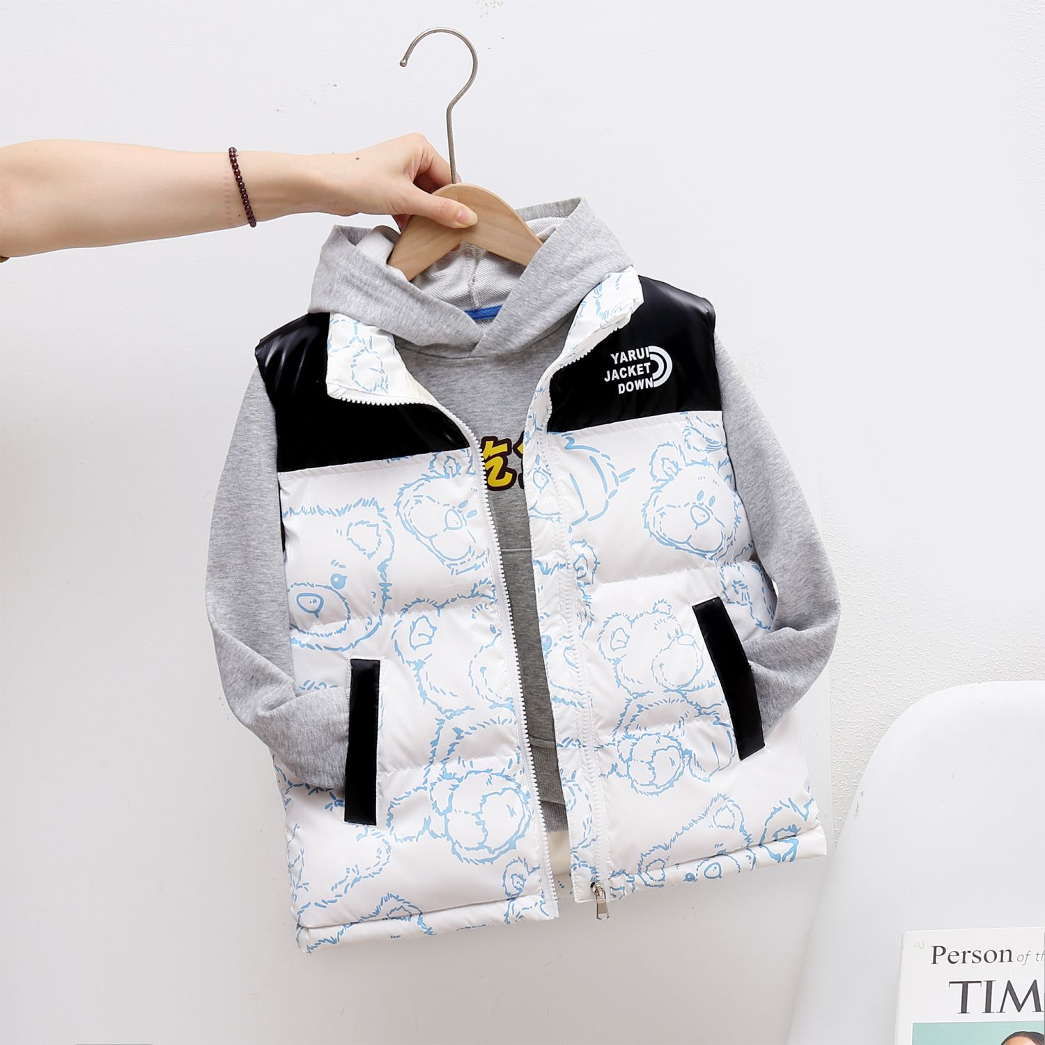 Minichoc High-End-Daunen für Kinder, No Wash 2024 Neue Herbst-Winter-Glanzweste für Jungen, Kinder und Mädchen_voghion.com