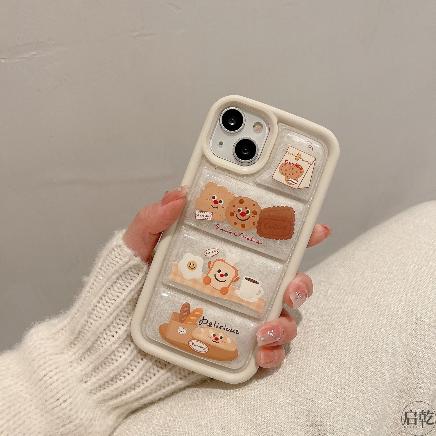 羽绒服曲奇饼干iPhone15手机壳适用苹果14/13promax软壳15promax