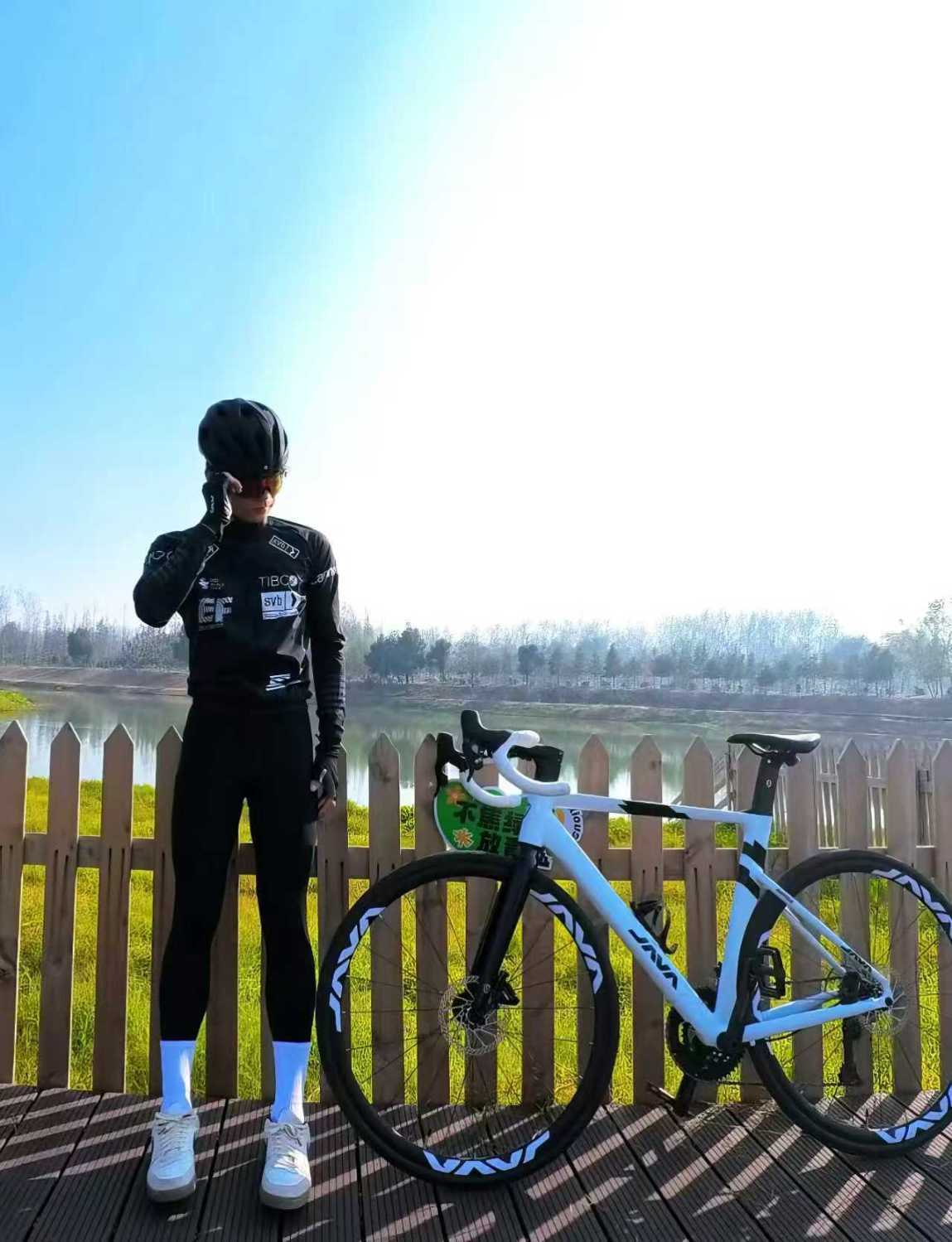 Lätt vindjacka cykeltröja med lång ärm för damer och herrar_voghion.com