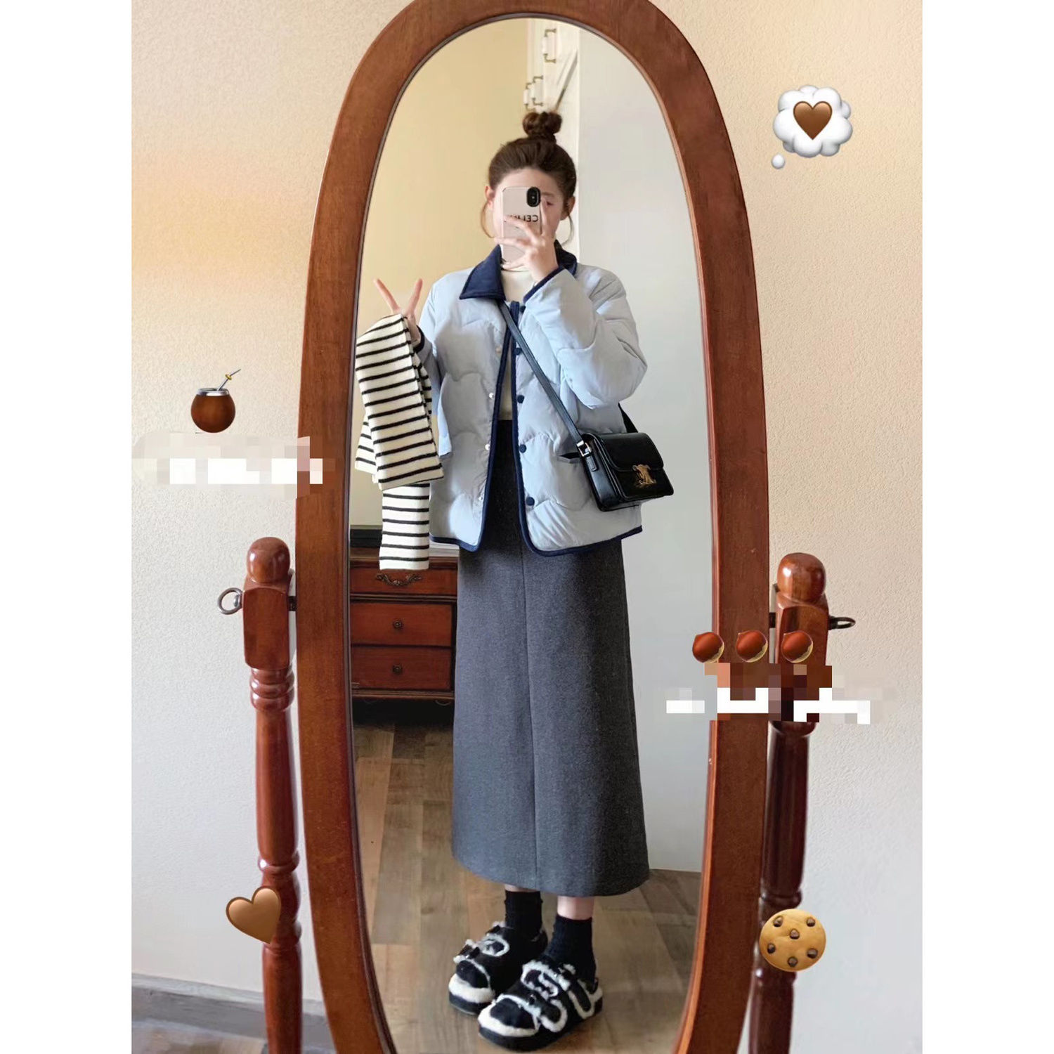 小香風輕薄翻領棉服女冬季新款寬鬆顯瘦高級感小個子短款棉襖外套