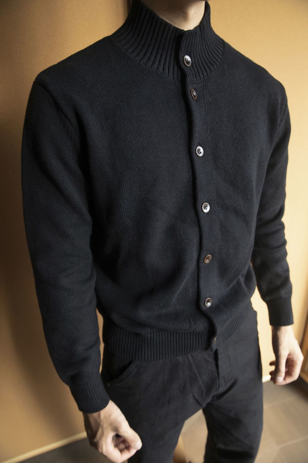 Men's Solid Colour Knitted Sweater Autumn Winter Commuter Style_voghion.com