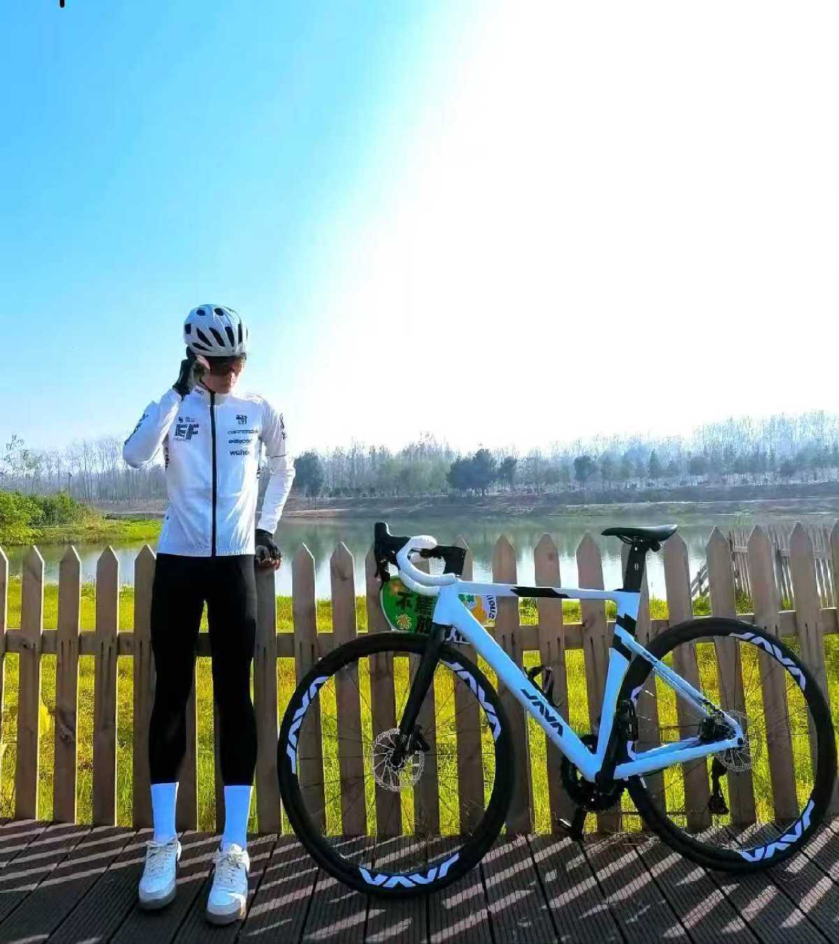 Lätt vindjacka cykeltröja med lång ärm för damer och herrar_voghion.com