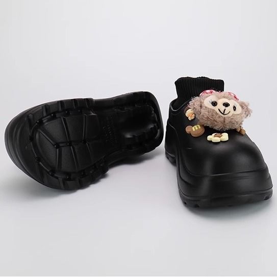 毛绒小兔棉鞋女冬季外穿2023新款加绒厚底包跟保暖防滑防水棉拖鞋