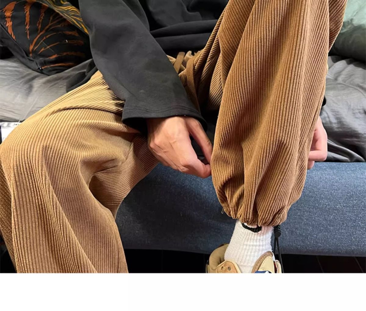 Herren Cordhose Gefüttert Gerade Geschnittene Freizeithose Warm_voghion.com