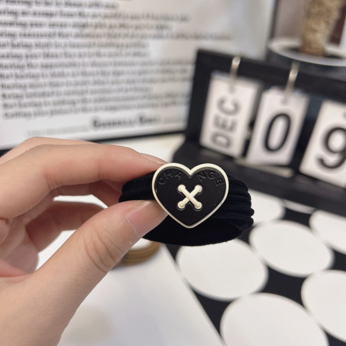 Sommer Elastisches Haargummi Mit Buchstaben Für Pferdeschwanz_voghion.com