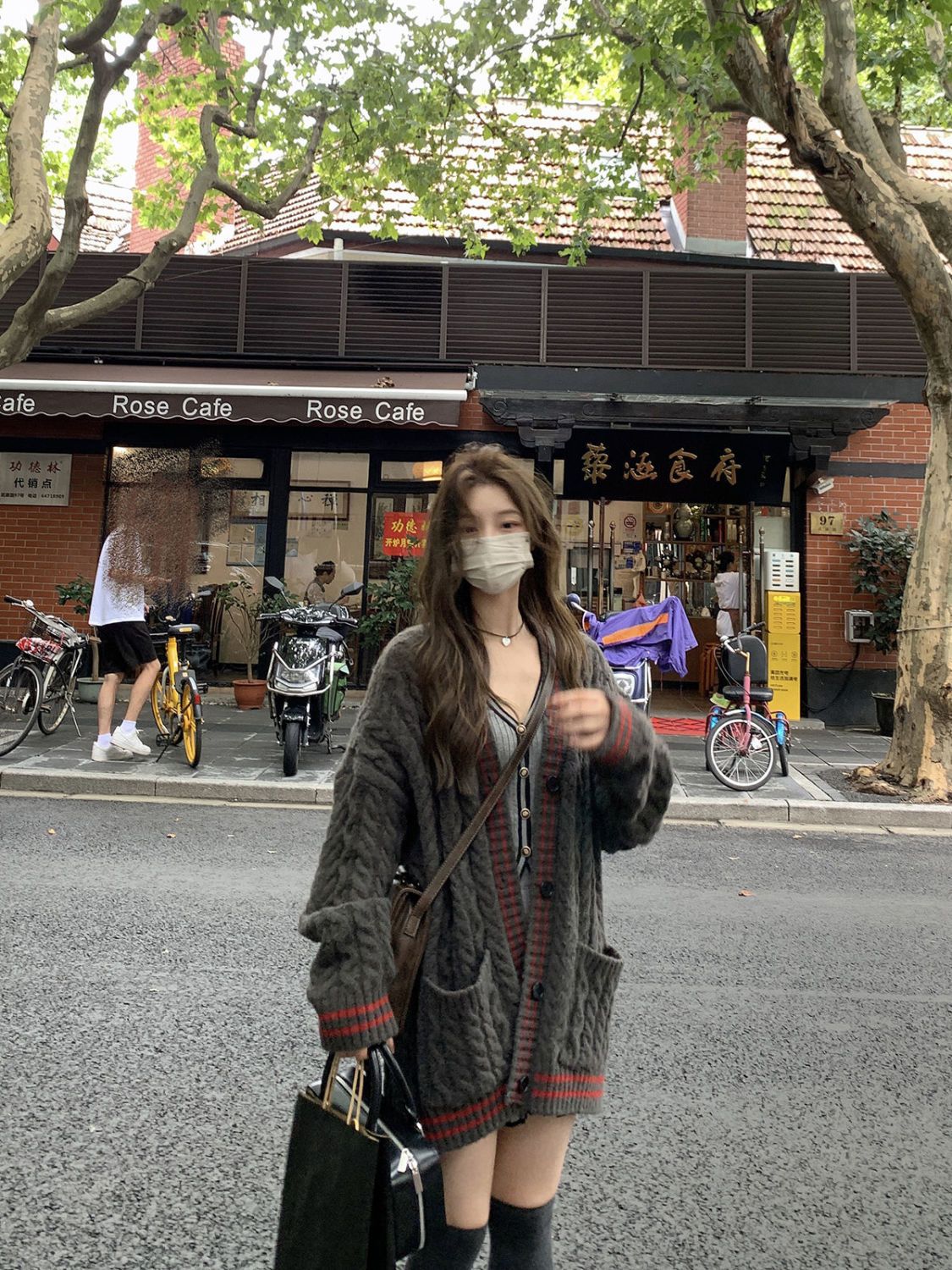 慵懶風毛衣女秋冬新款寬鬆復古日系針織開衫外套軟糯上衣潮