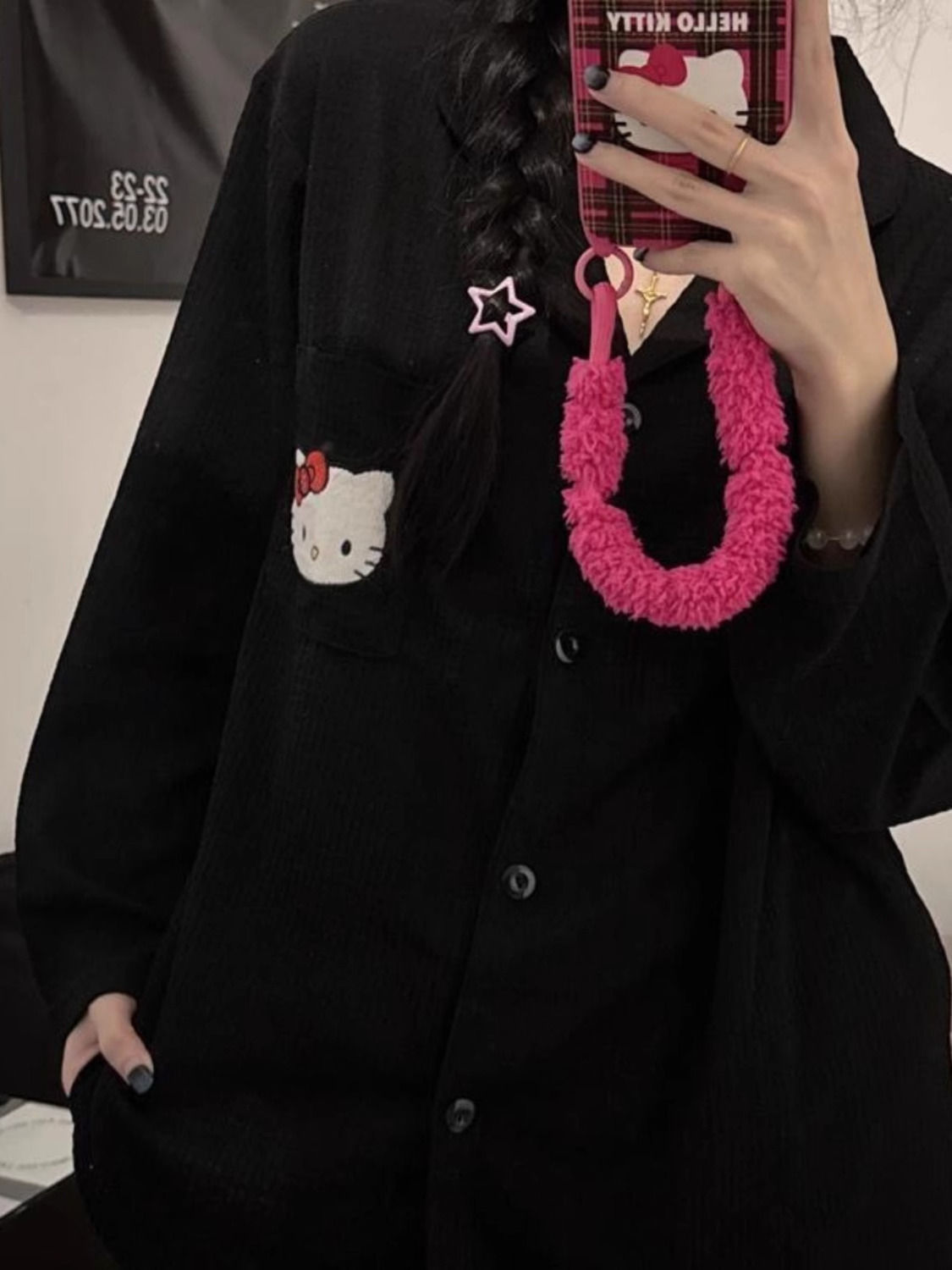 hellokitty cat pajamas for women spring and autumn 2024 new long-sleeved trousers student dormitory can be worn outside home clothes