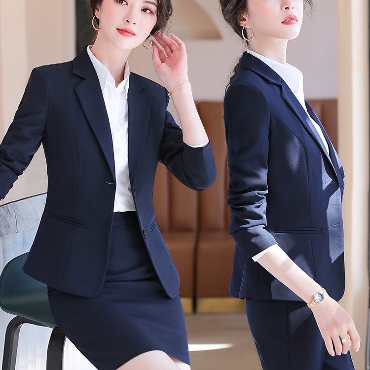 Blue blazer women's spring and autumn 2023 new formal business attire suit suit temperament bank work clothes