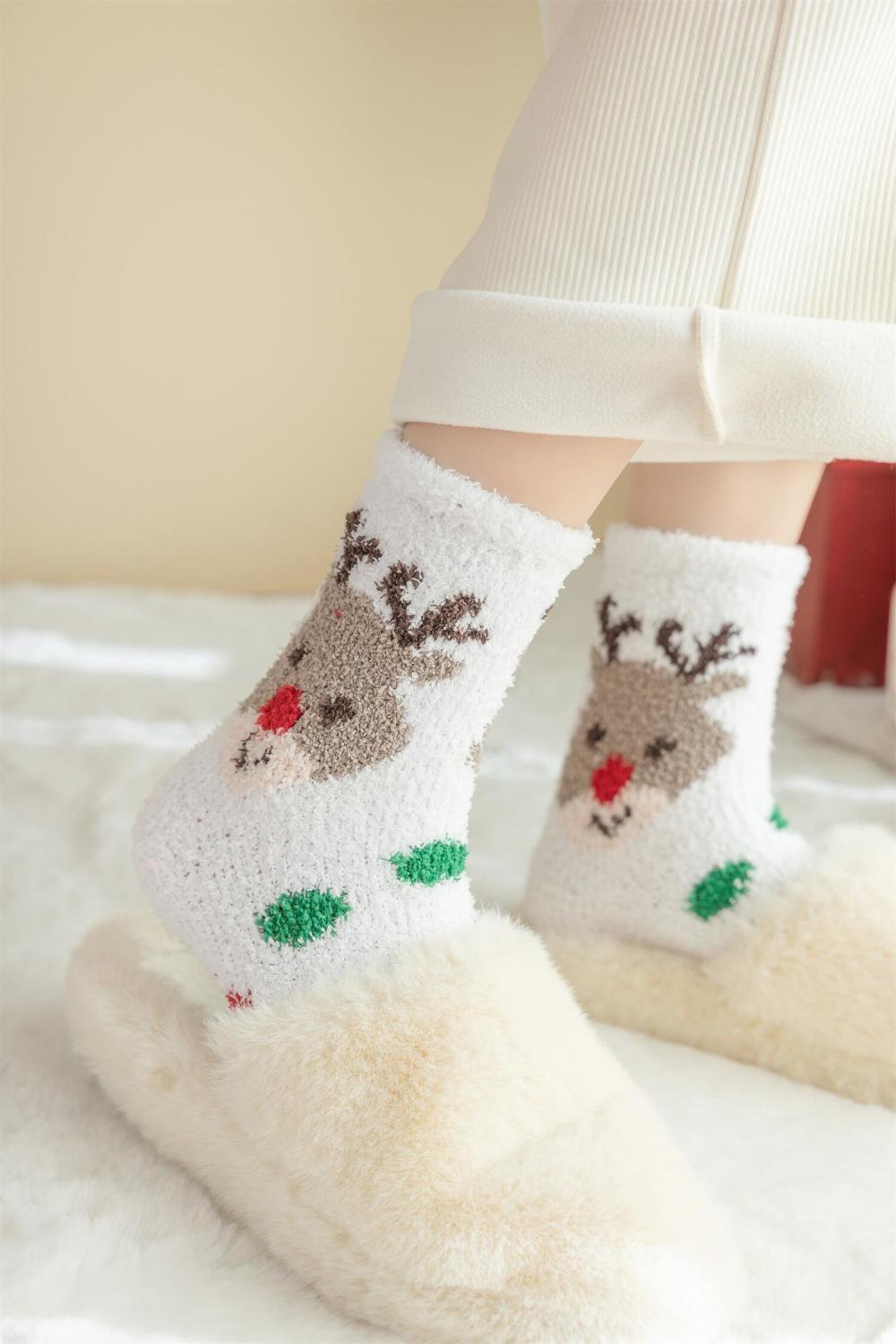 Cute Christmas socks, comfortable, warm, thick, and plush, full of festive atmosphere. Wishing you a happy Christmas_voghion.com