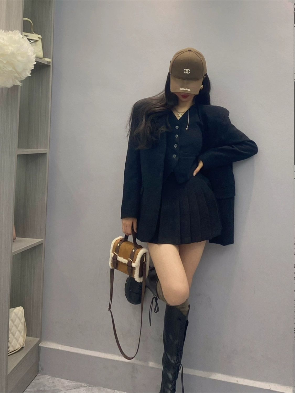 高級感黑色西裝外套女春秋季新款小個子時尚百搭顯瘦網紅潮流西服