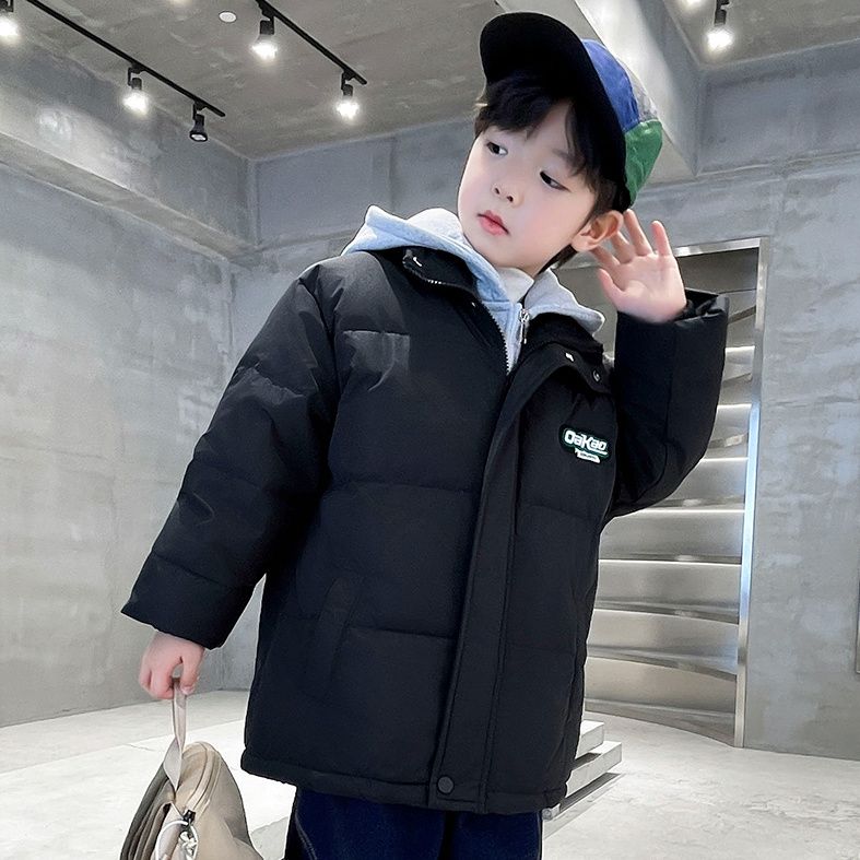 Boys' Down Jacket  New Style Fashionable Brand Children's Clothing Medium and Large Boys' Winter Clothes Children's Winter Thickened Jackets